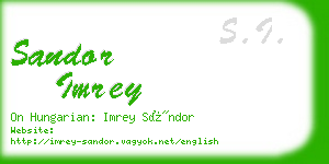 sandor imrey business card